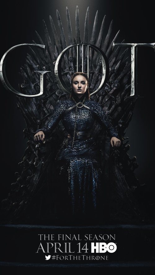 Póster individual de Sansa Stark para la octava temporada de 'Juego de Tronos'