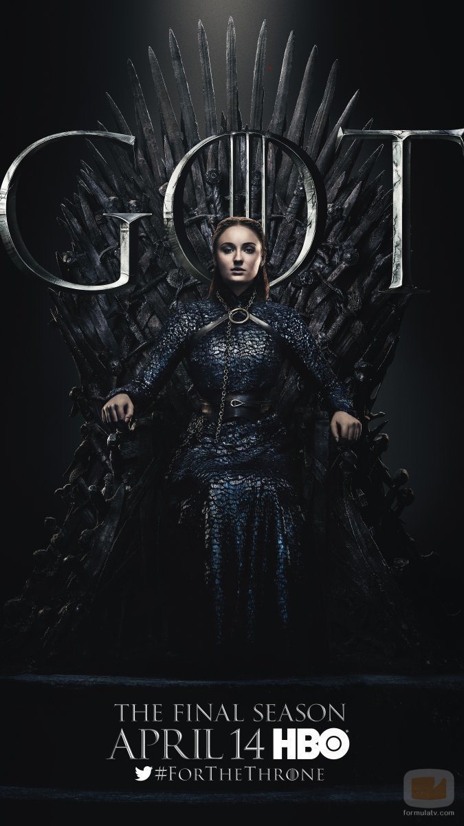 Póster individual de Sansa Stark para la octava temporada de 'Juego de Tronos'