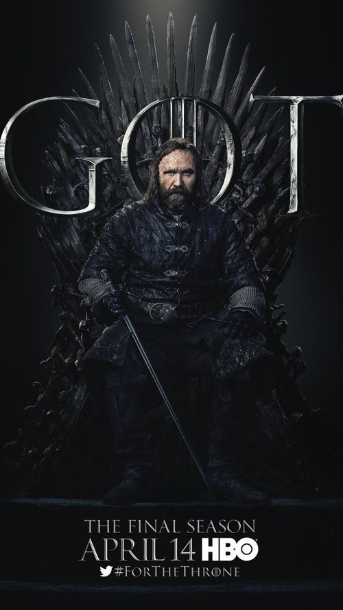  Póster individual de Sandor Clegane para la octava temporada de 'Juego de Tronos'
