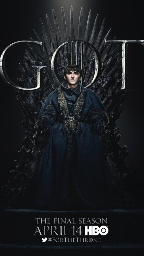 Póster individual de Bran Stark para la octava temporada de 'Juego de Tronos'