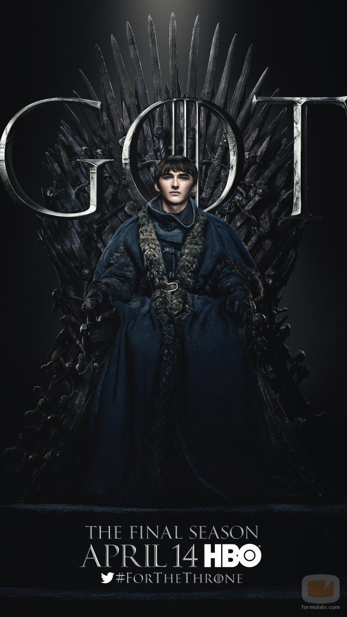 Póster individual de Bran Stark para la octava temporada de 'Juego de Tronos'