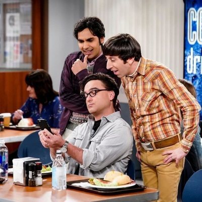 Johnny Galecki, Kunal Nayyar y Simon Helberg en el rodaje de la última temporada de 'The Big Bang Theory'