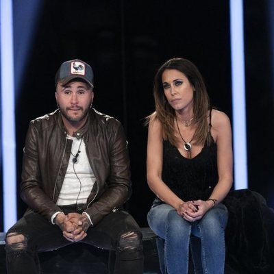 Kiko Rivera y Raquel Martín en la sala de expulsión durante la Gala 9 de 'GH Dúo'