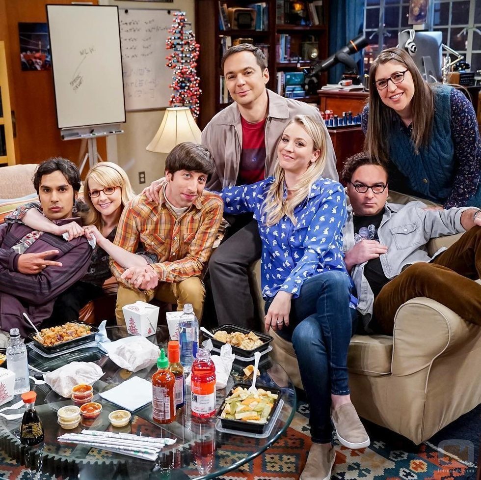 Los protagonistas de 'The Big Bang Theory' durante el rodaje de la última temporada