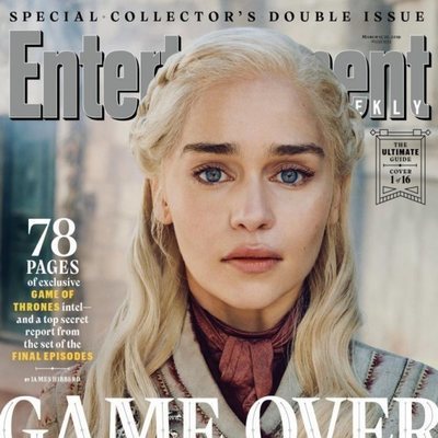 Emilia Clarke como Daenerys Targaryen de 'Juego de Tronos' en la revista EW