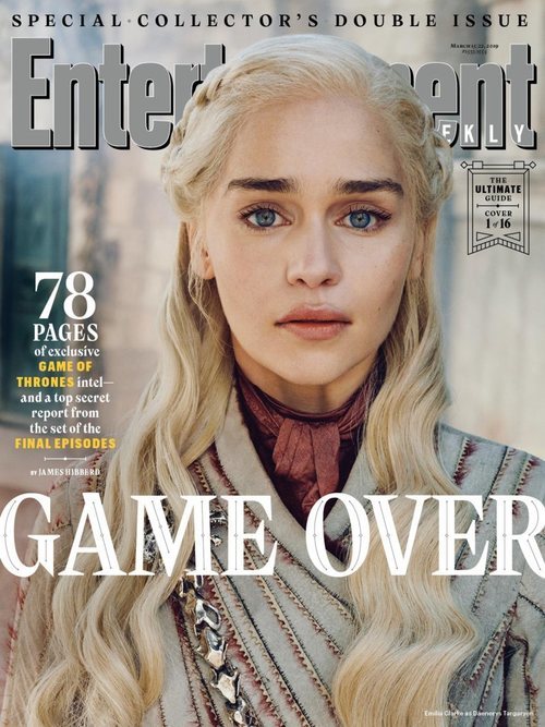 Emilia Clarke como Daenerys Targaryen de 'Juego de Tronos' en la revista EW