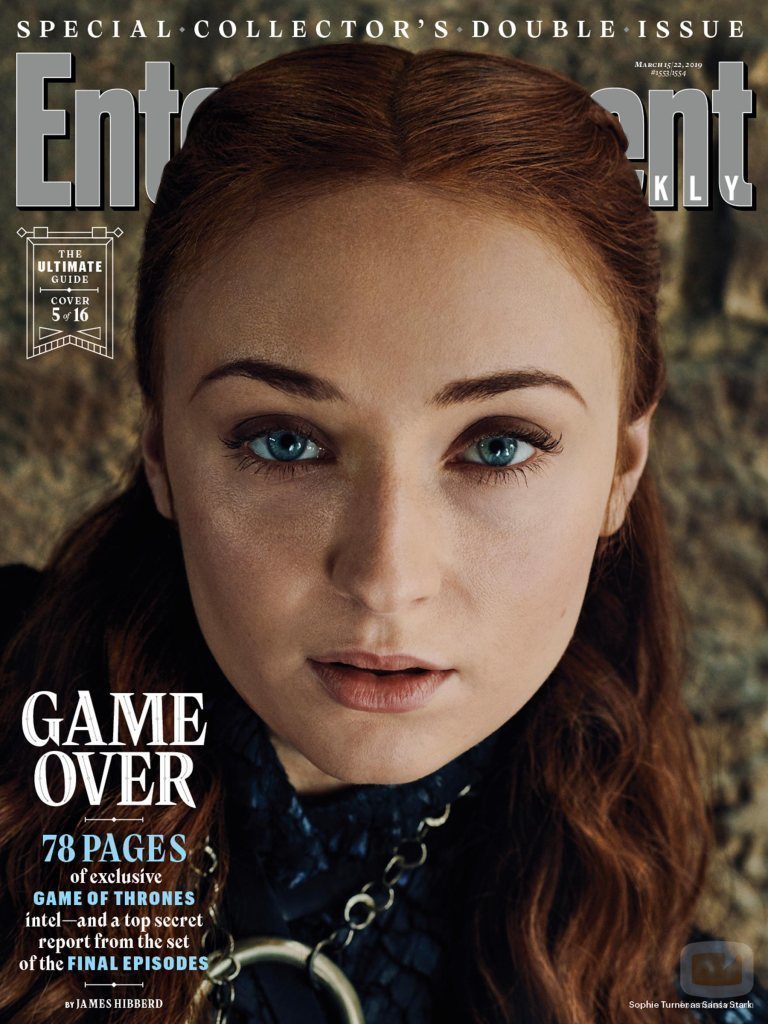 Sophie Turner como Sansa Stark de 'Juego de Tronos' en la revista EW