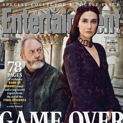 Liam Cunningham y Carice van Houten como Davos Seaworth y Melisandre de 'Juego de Tronos' para EW