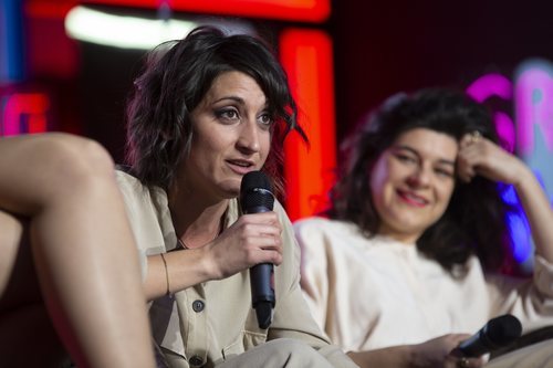 Susi Caramelo durante la rueda de prensa del programa 'Las que faltaban'