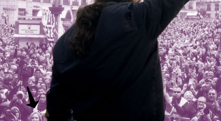 Cartel de la vuelta de Pablo Iglesias a la política con Carmen Lomana