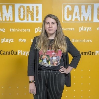 Carolina Iglesias (Percebes y Grelos) en la presentación de 'Cam On'