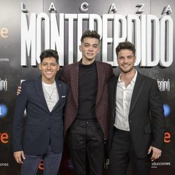 Alfonso, Dave y Joan Garrido ('OT 2018') en la premiere de 'La Caza. Monteperdido'