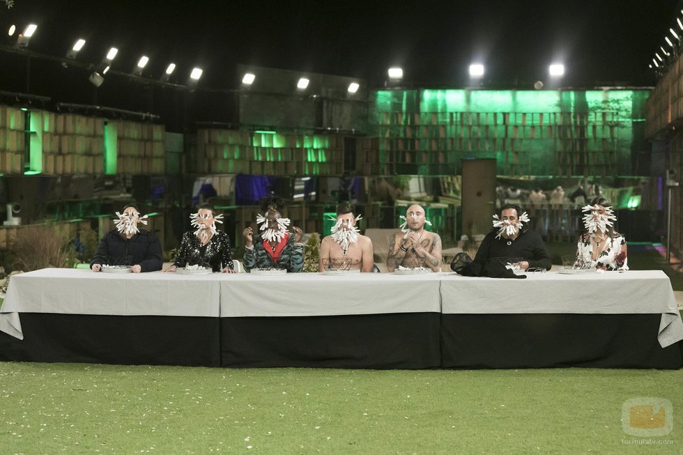 Los concursantes de 'GH Dúo', durante la prueba de inmunidad de la Gala 11