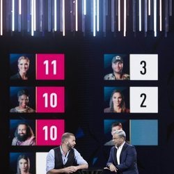 Antonio Tejado y Jorge Javier Vázquez, en el plató de 'GH Dúo' en la Gala 11