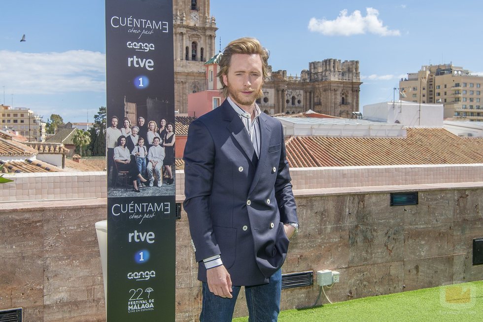 Pablo Rivero, Toni en 'Cuéntame cómo pasó', posa en el Festival de Málaga