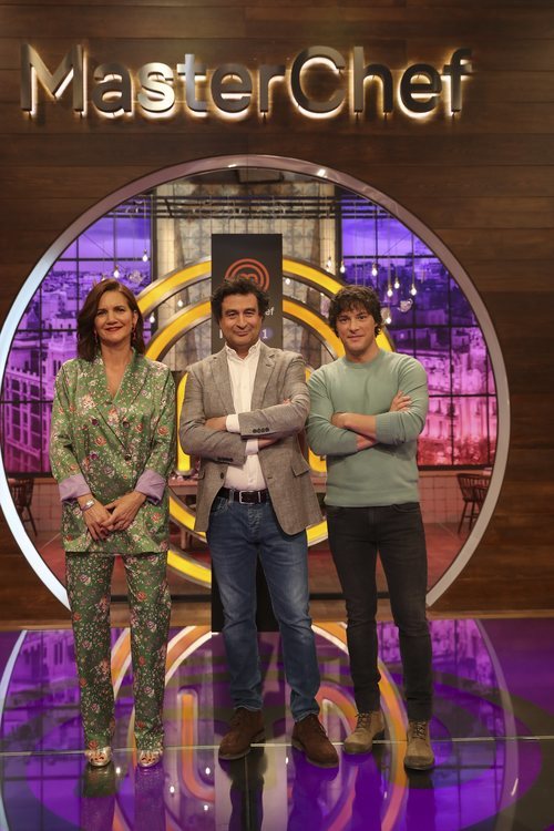 Jordi Cruz, Pepe Rodríguez y Samantha Vallejo-Nágera, en la presentación de 'MasterChef 7'