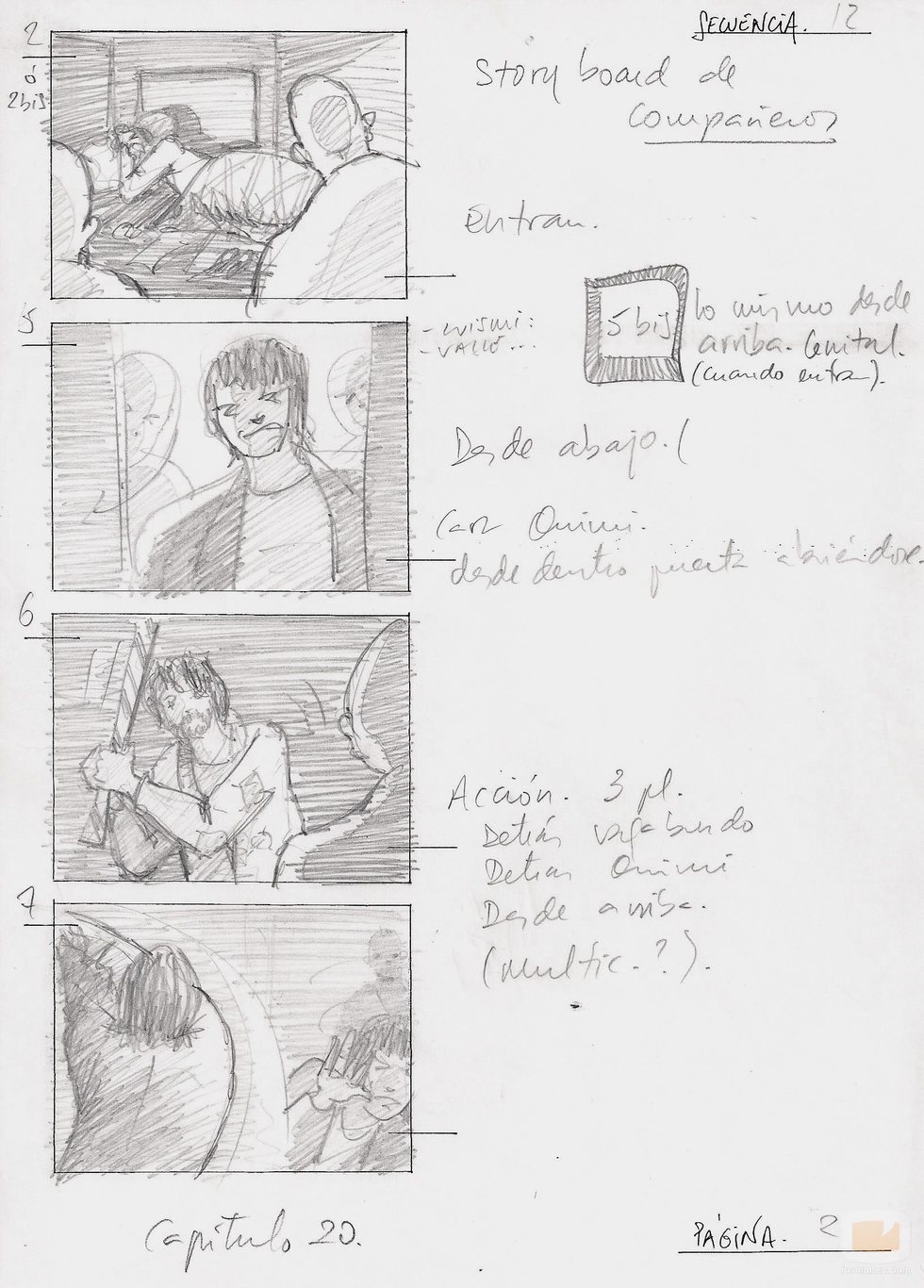 Storyboard del capítulo 20 de 'Compañeros'