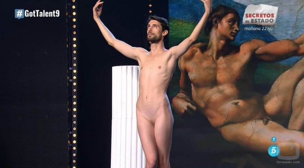 Adrián Pino "El novio de Venus", completamente desnudo en 'Got Talent'