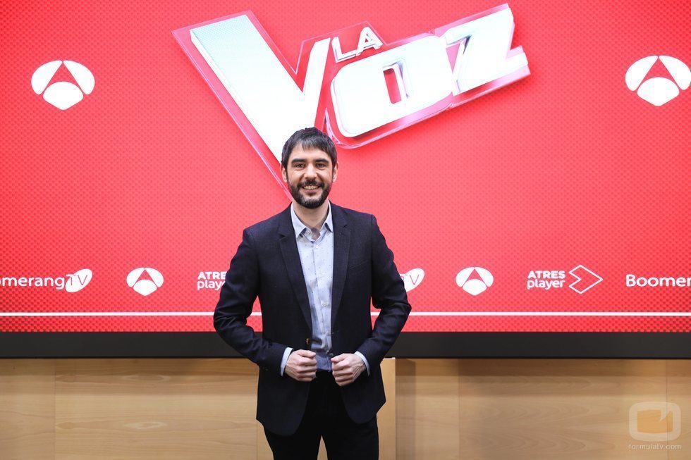 Juanra Bonet en la rueda de prensa de los Directos de 'La Voz'