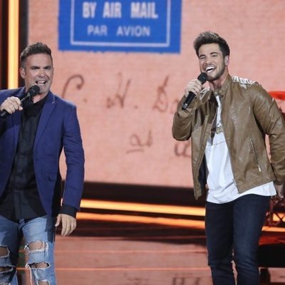 Naím Thomas y Joan Garrido en la séptima gala de 'La mejor canción jamás cantada'