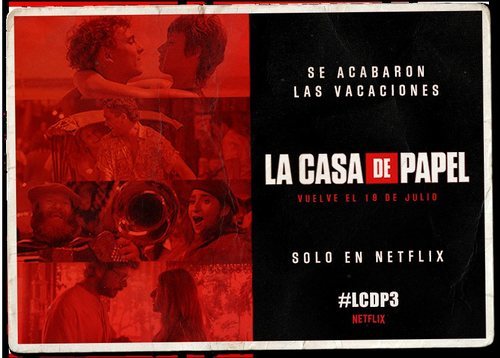 Postal promocional de la parte 3 de 'La Casa de Papel'