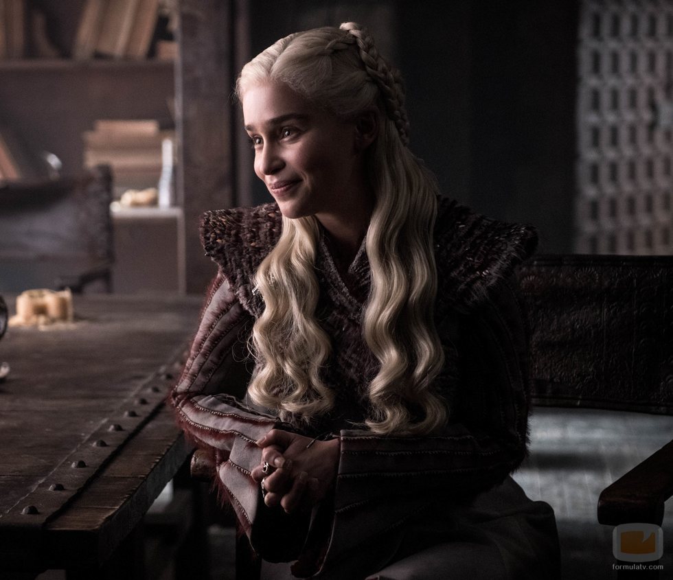 Daenerys, sonriente, en la octava y última temporada de 'Juego de Tronos'