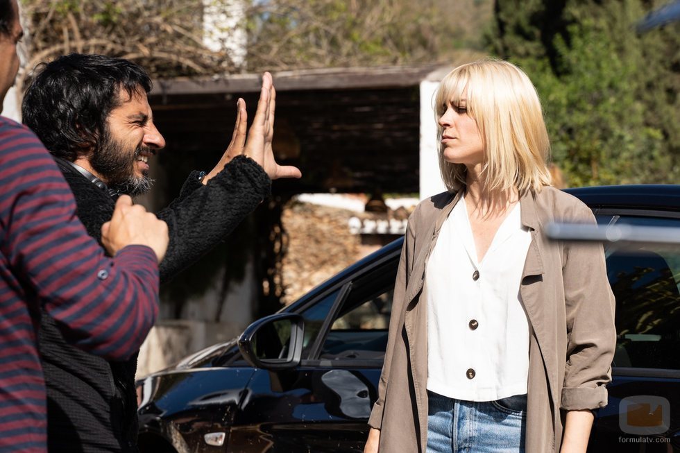 Maggie Civantos en el rodaje de 'Malaka'