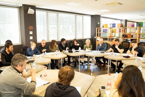 El equipo de 'Malaka' durante la mesa italiana