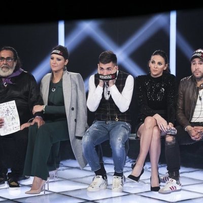 Kiko Rivera, Irene Rosales, María Jesús, Juanmi y Alejandro Albalá en la Gala 14 de 'GH Dúo'