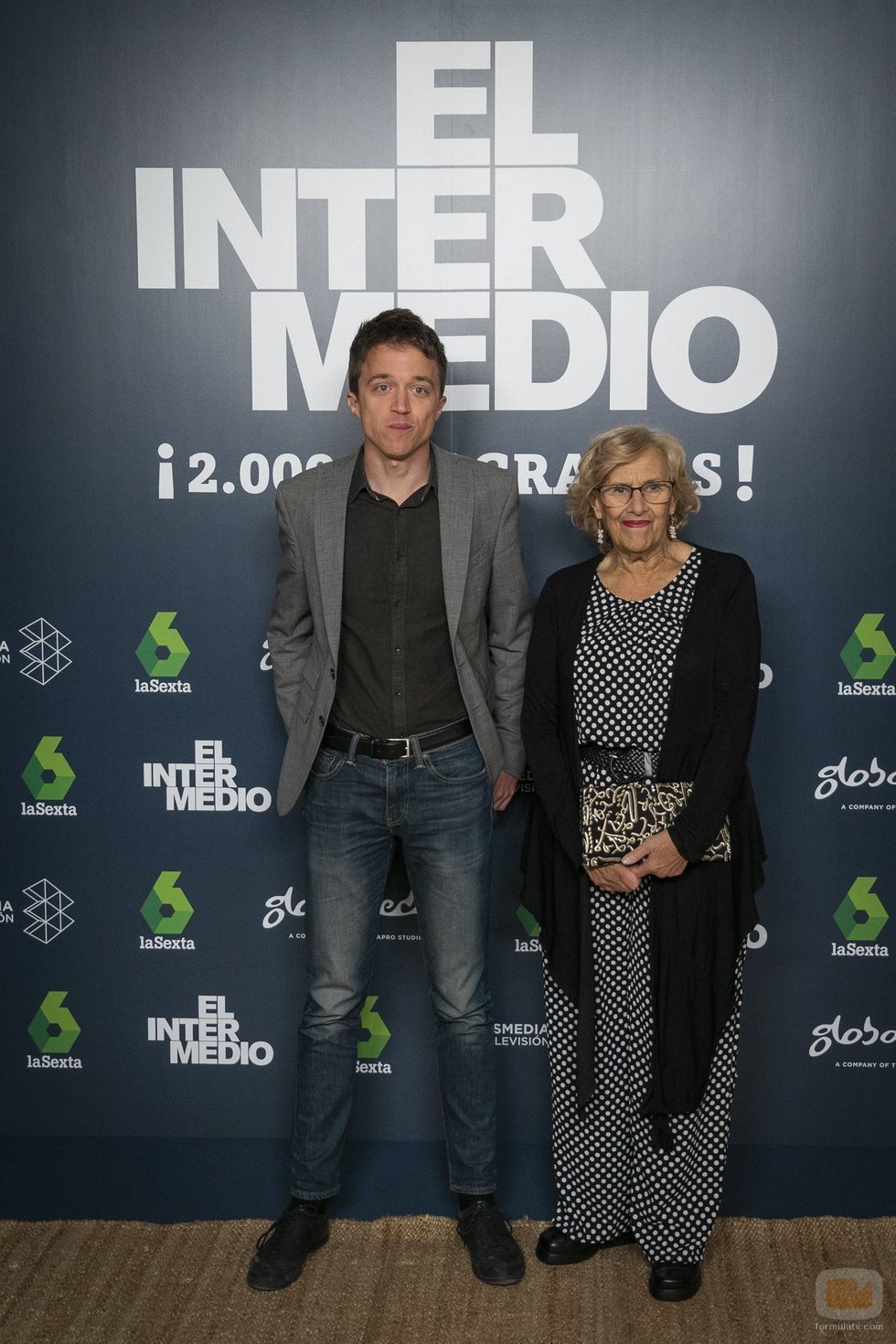 Manuela Carmena y Iñigo Errejón, en el programa 2.000 de 'El Intermedio'