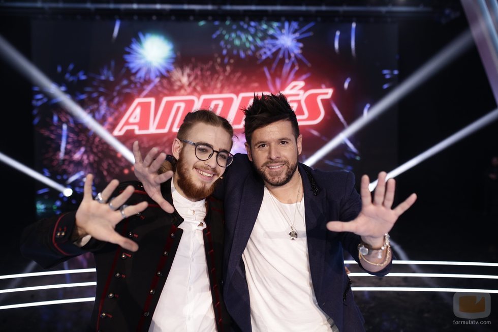 Pablo López y Andrés Martín posan junto en la gran final de 'La Voz'