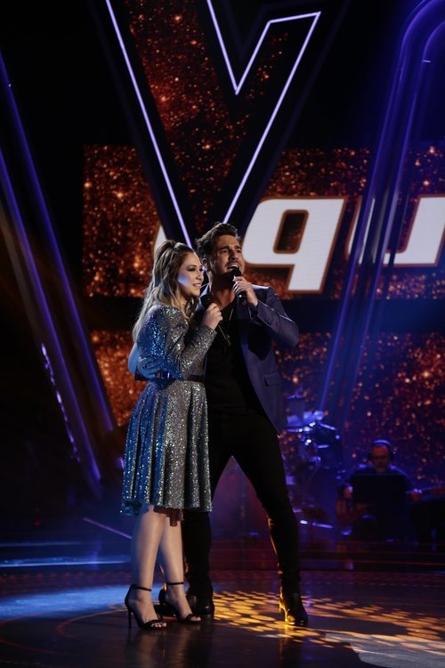 María Espinosa y David Bustamante interpretan "Héroes" en la final de 'La Voz'