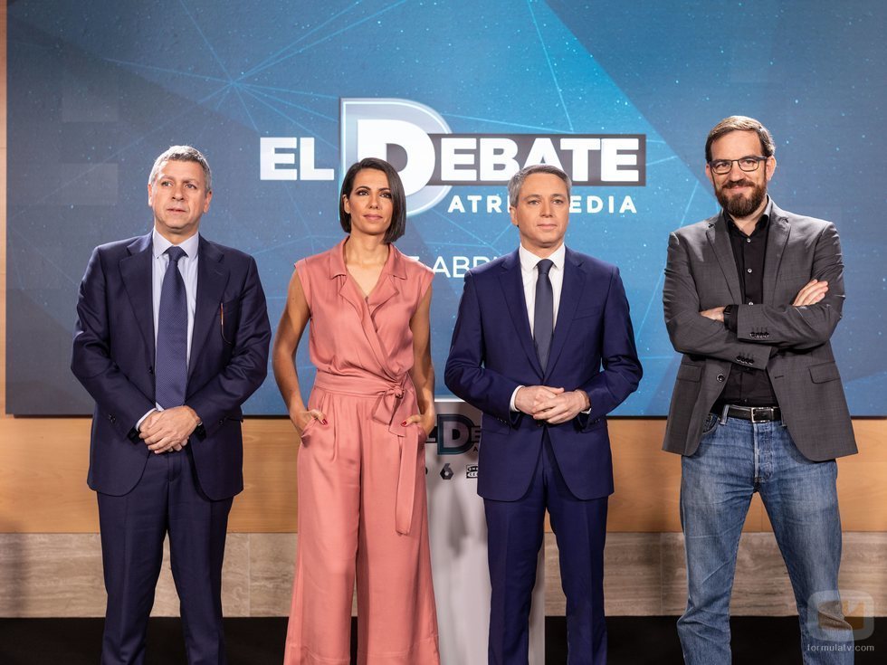Santiago González, Ana Pastor, Vicente Vallés y Cesar González, el equipo de 'El debate'