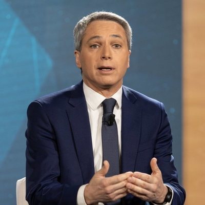 Vicente Vallés, en la rueda de prensa de 'El debate' de Atresmedia
