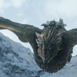 Jon Nieve monta a Rhaegal en el 8x01 de 'Juego de Tronos'