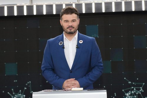 Gabriel Rufián (ERC), en el debate a seis de RTVE