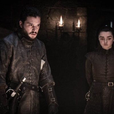 Jon Snow y Arya Stark, en el 8x02 de 'Juego de Tronos'
