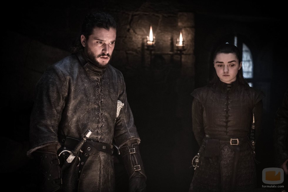 Jon Snow y Arya Stark, en el 8x02 de 'Juego de Tronos'