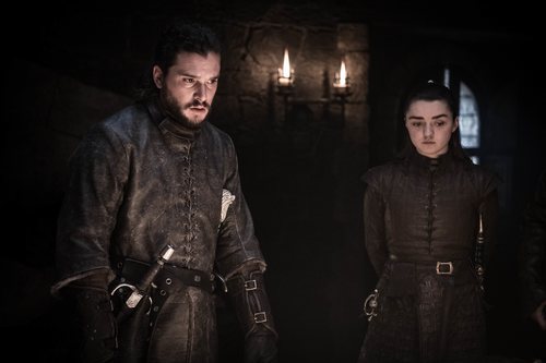 Jon Snow y Arya Stark, en el 8x02 de 'Juego de Tronos'