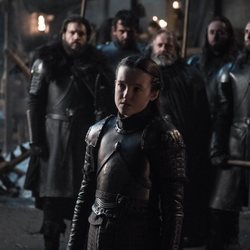 Lyanna Mormont vestida con su armadura en el 8x02 de 'Juego de Tronos'