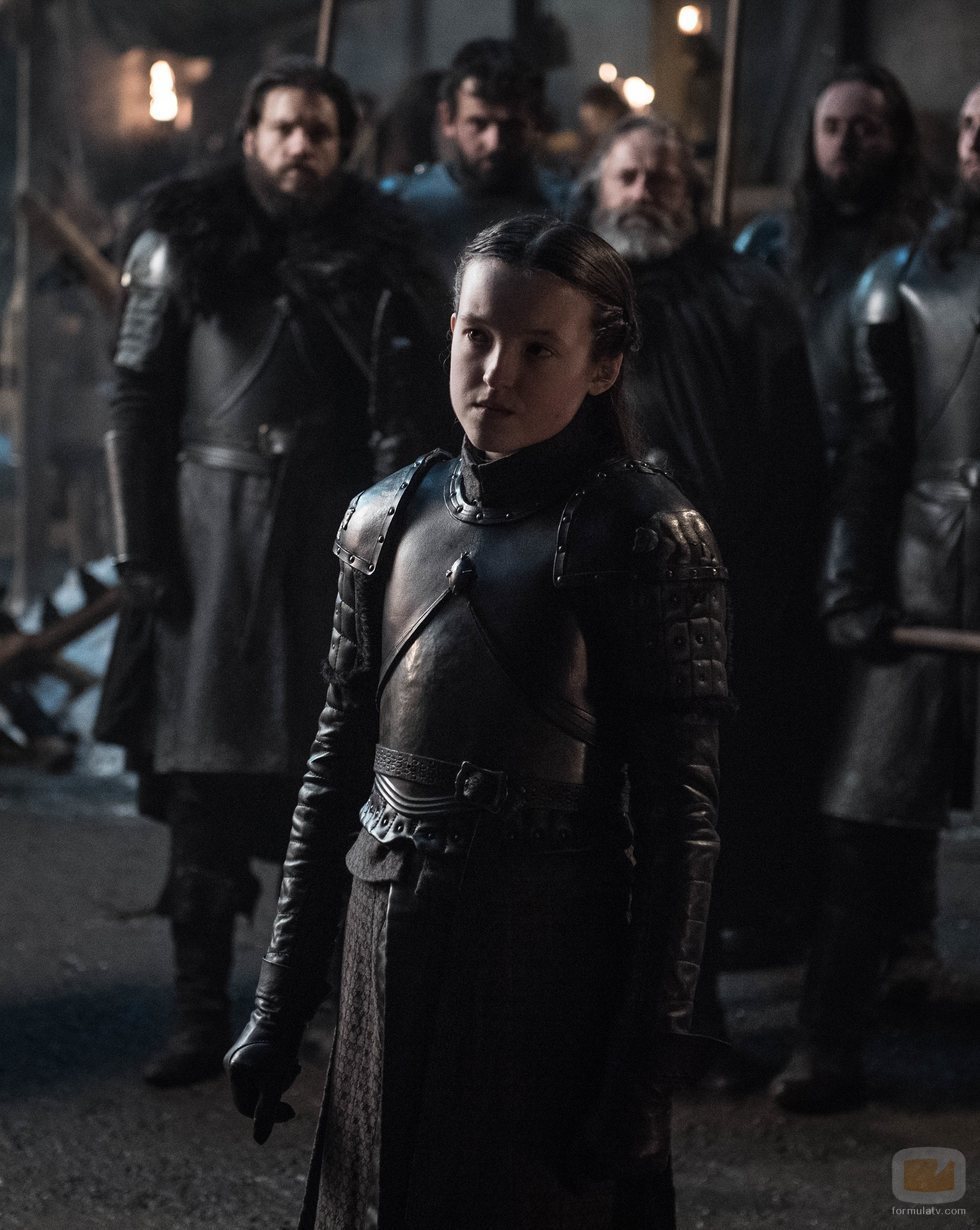 Lyanna Mormont vestida con su armadura en el 8x02 de 'Juego de Tronos'
