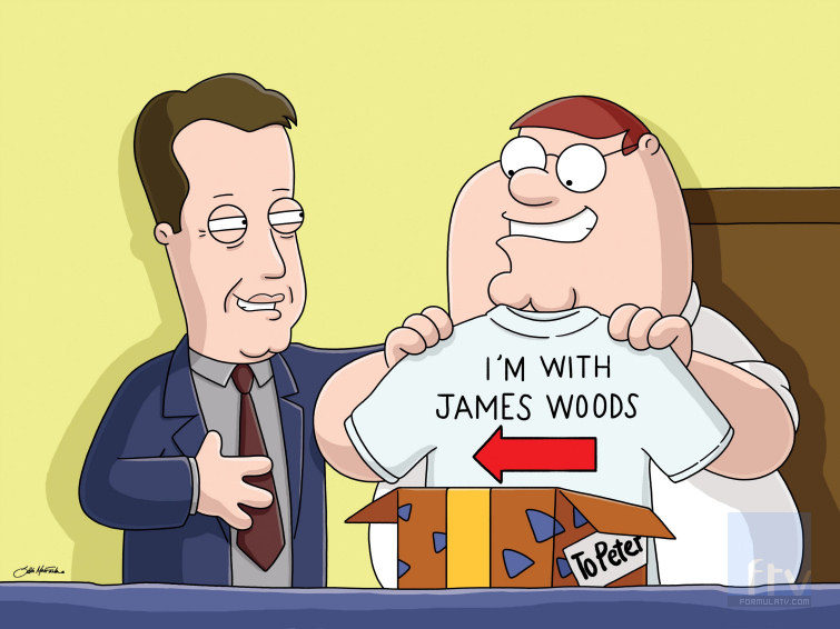 Peter Griffin con James Woods