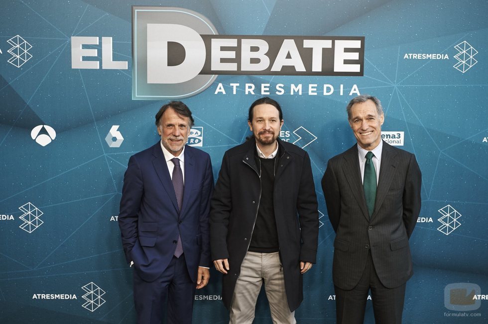 José Creuheras, Pablo Iglesias y Silvio González en 'El debate decisivo'