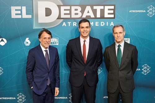 José Creuheras, Pedro Sánchez y Silvio González en 'El debate decisivo' 