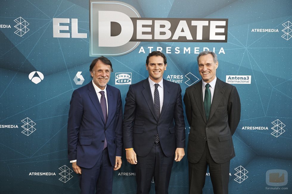 José Creuheras, Albert Rivera y Silvio González en 'El debate decisivo'