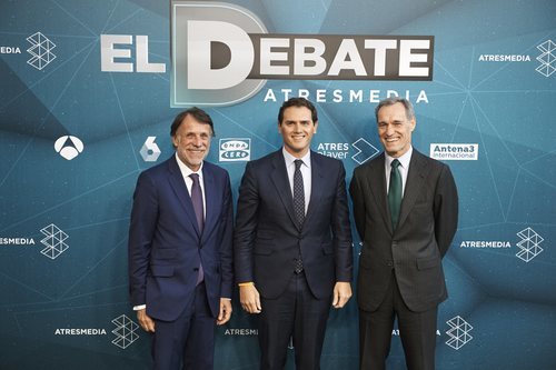 José Creuheras, Albert Rivera y Silvio González en 'El debate decisivo' 