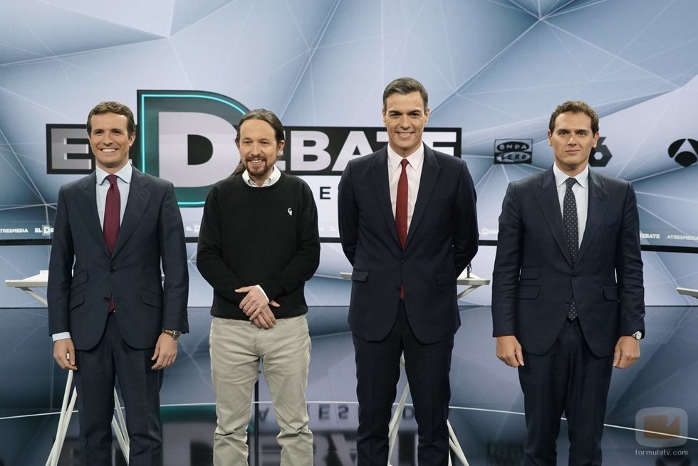 Los principales candidatos a la presidencia en 'El debate decisivo' de Atresmedia