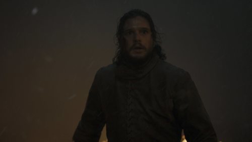 Jon Snow en el campo de batalla durante el 8x03 de 'Juego de Tronos'