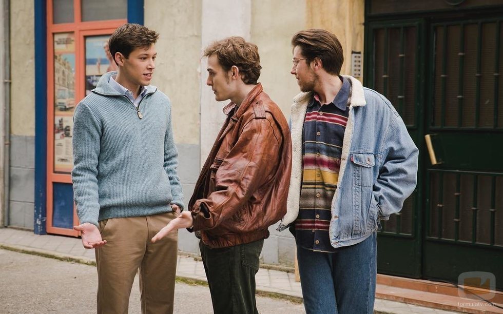 Javier Ruesga, Joaquín Galletero y Víctor Martínez en la temporada 20 de 'Cuéntame cómo pasó'