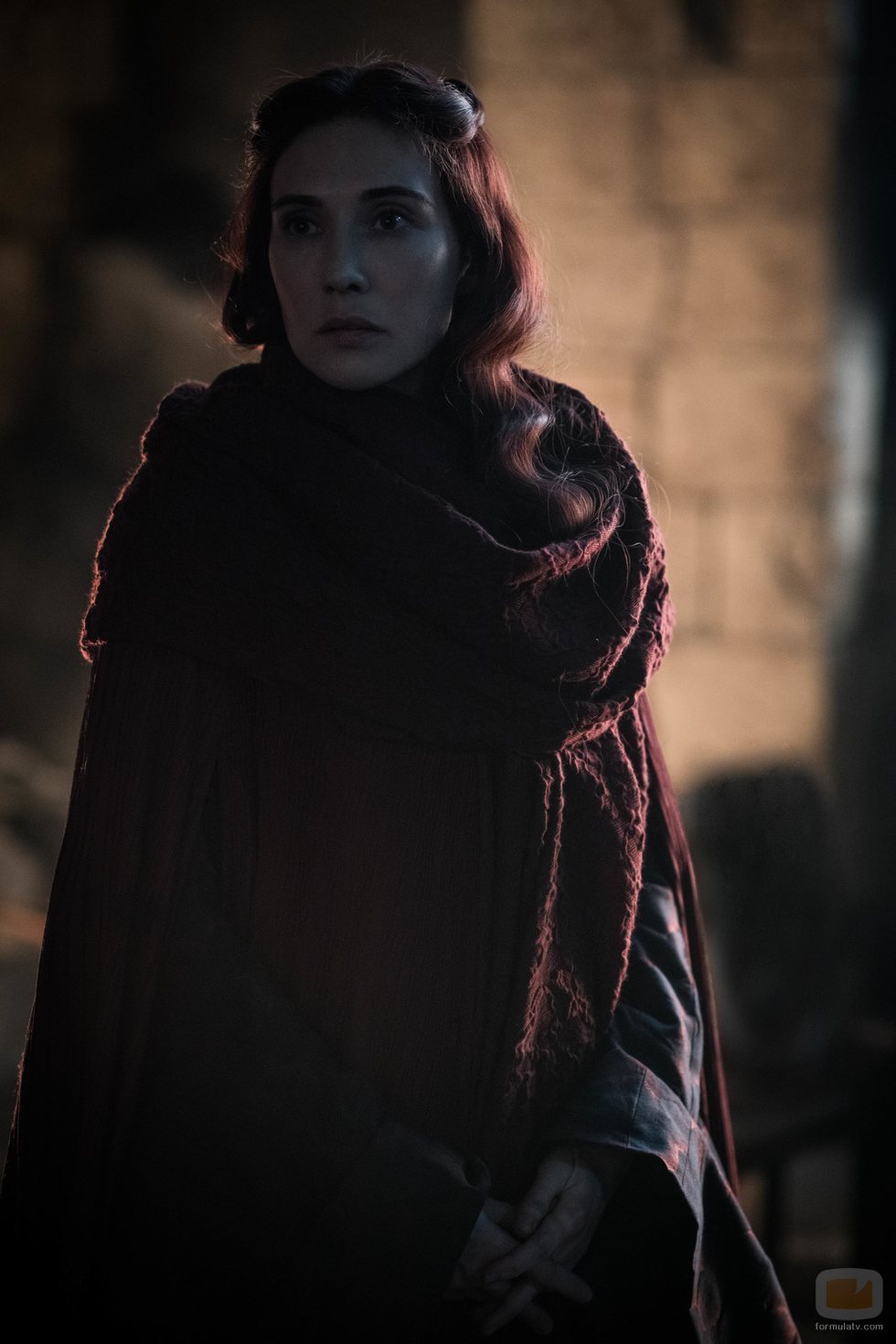 Melisandre a su llegada a Invernalia en el 8x03 de 'Juego de Tronos'